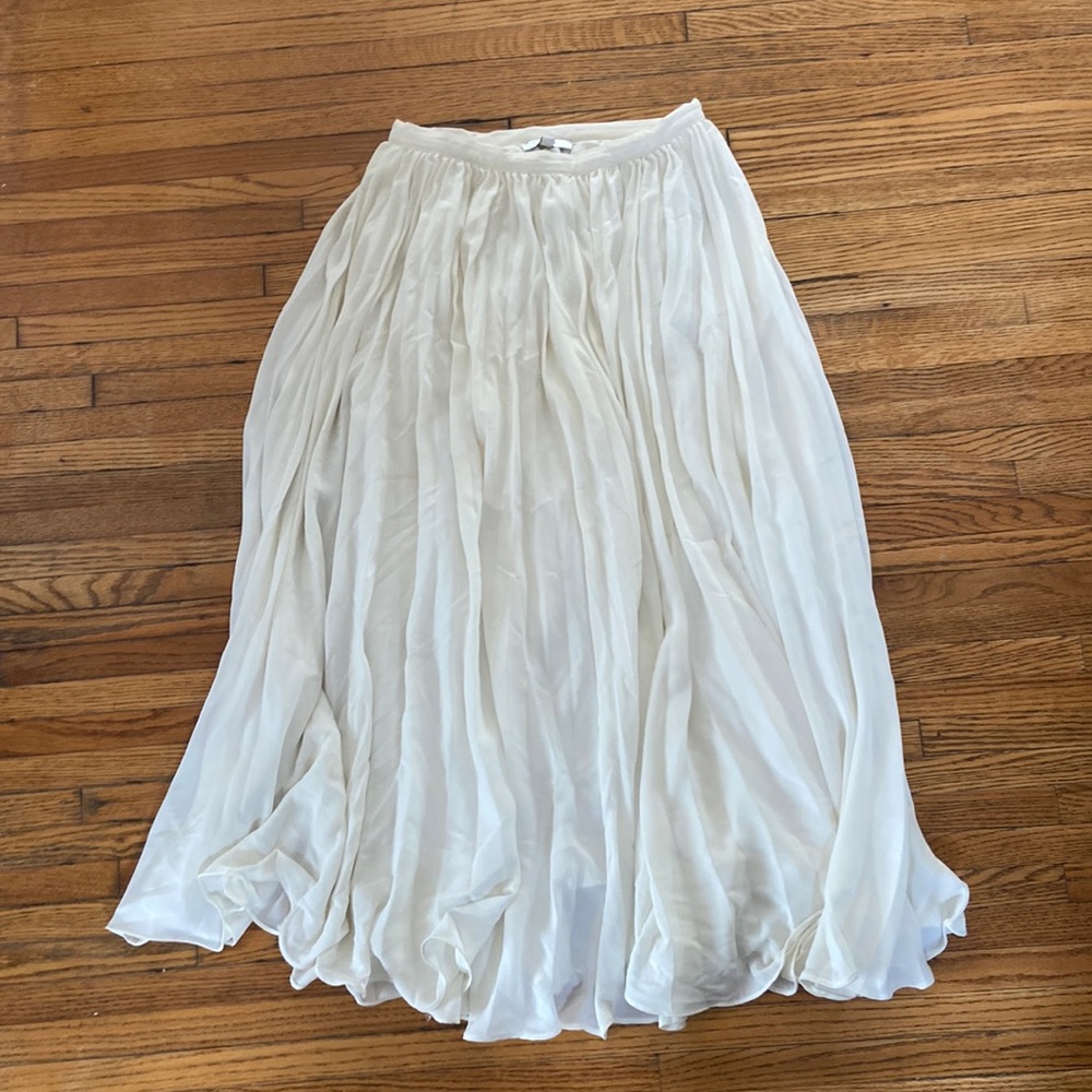 Pleated full length skirt
